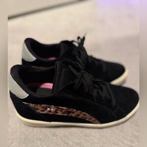 Ryka Viv Wedge heel Black Suede Sneakers